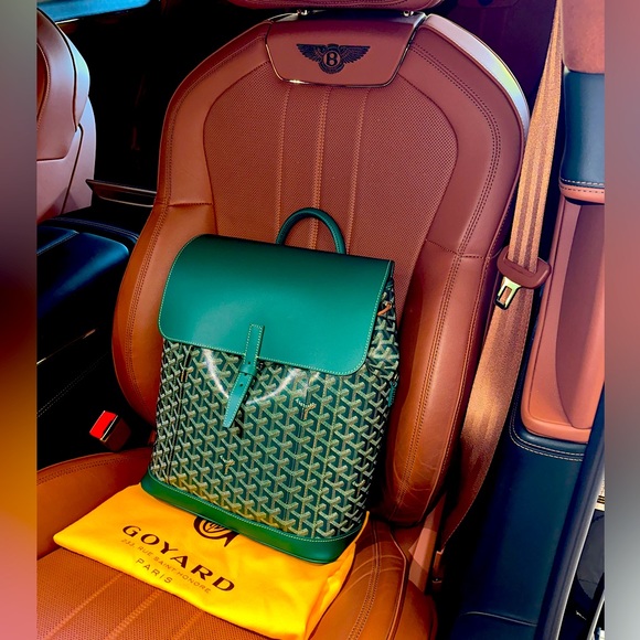Goyard Bags Unisex Goyard Backpackvery Rare Green Goyard Alpin Mm